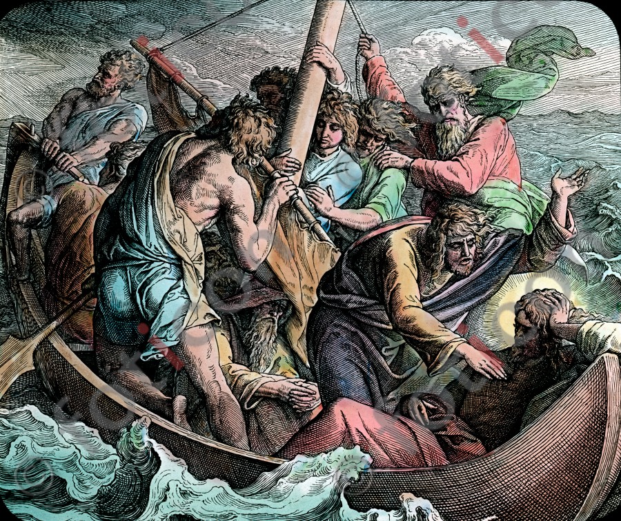 Jesus schläft während des Sturmes | Jesus sleeps during the storm (foticon-simon-043-026.jpg)